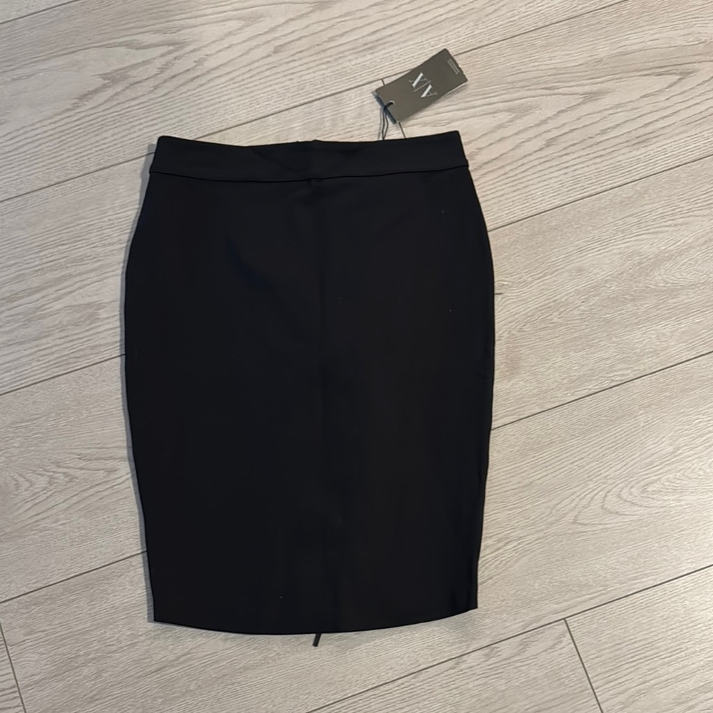 Black Knee-Length Pencil Skirt for Work